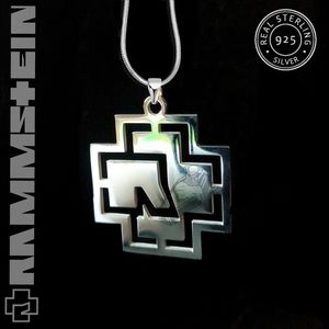 925 Silver Rammstein Neue Stuhl Metall Pendant Snake Necklace Goth Punk …